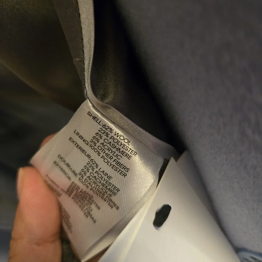 NWT Calvin Klein Baby Blue Wool Coat - Picture 8 of 8